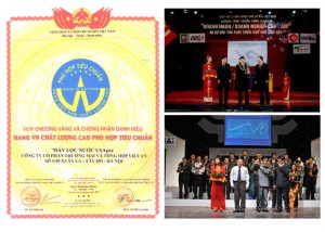 Huy chương vàng hệ thống lọc nước tinh khiết công nghiệp